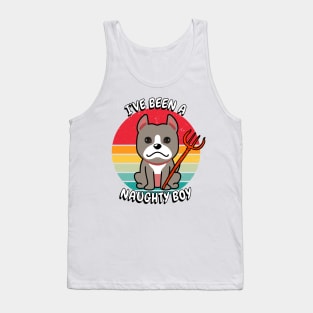 ive been a naughty boy - grey dog Tank Top